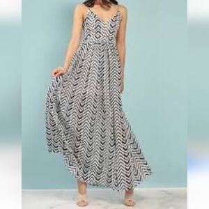 Papaya Backless Maxi Dress Beachy Coastal